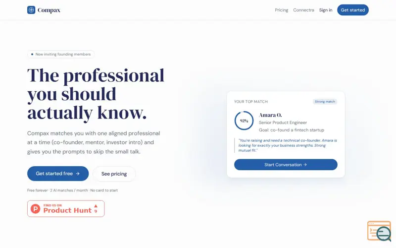 Screenshot of Compax