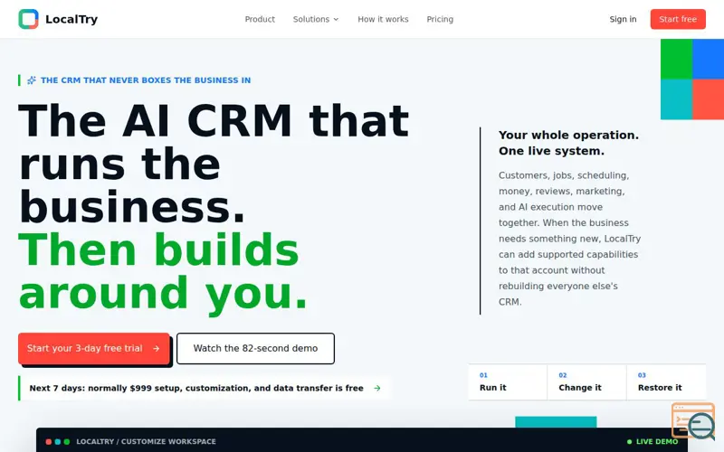 Screenshot of LocalTry