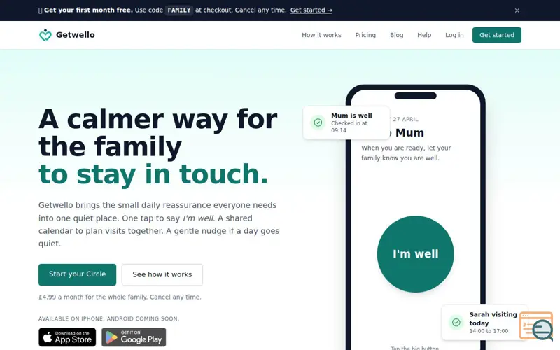 Screenshot of GetWello