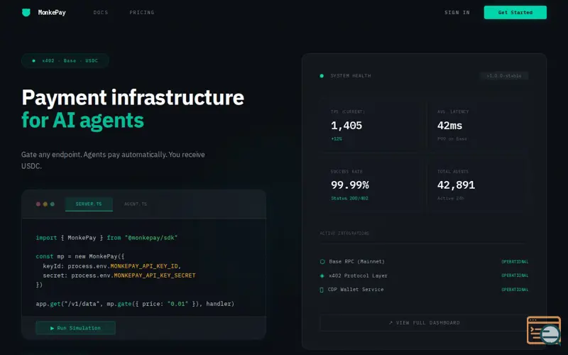 Screenshot of MonkePay