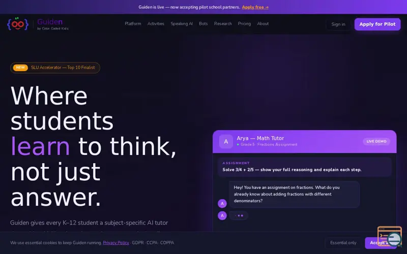Screenshot of Guíden