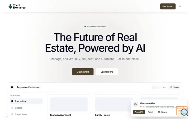 Screenshot of Tochi Exchange