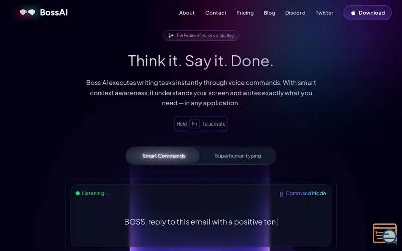 Screenshot of BOSS AI