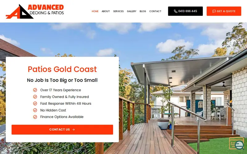 Screenshot of Advanced Decking & Patios