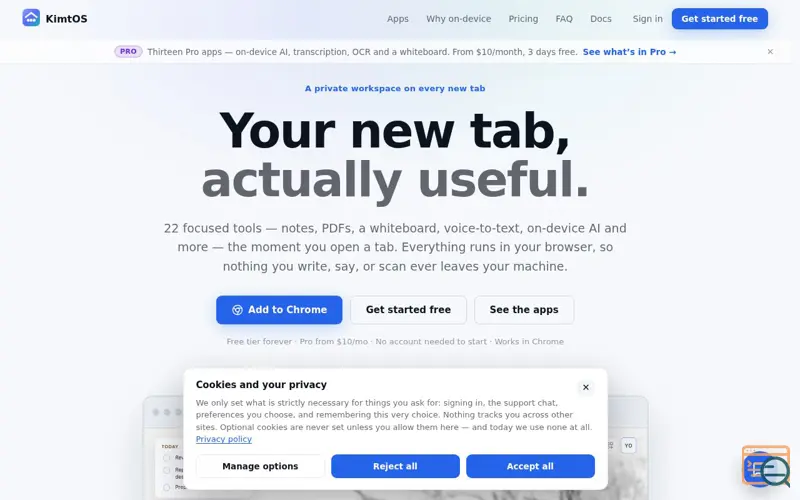 Screenshot of KimtOS