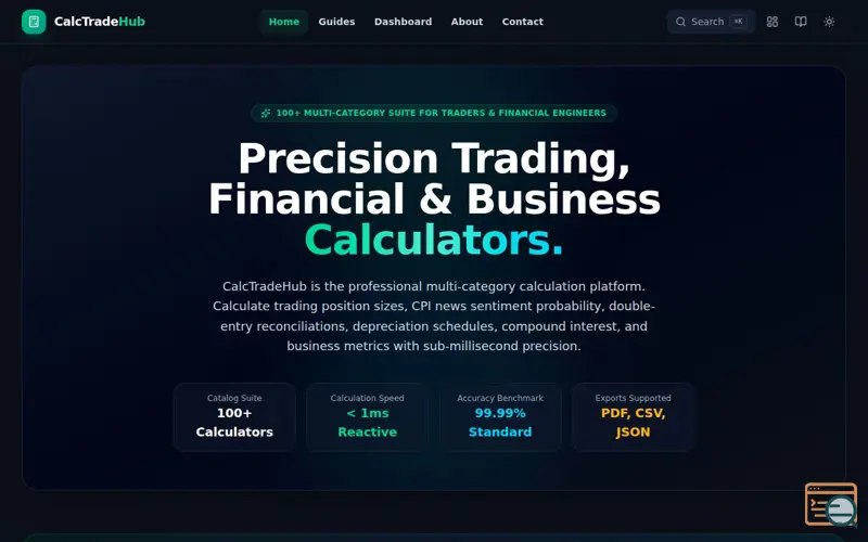 Screenshot of CalcVault — Free Online Calculators (Loans, PKR & More)