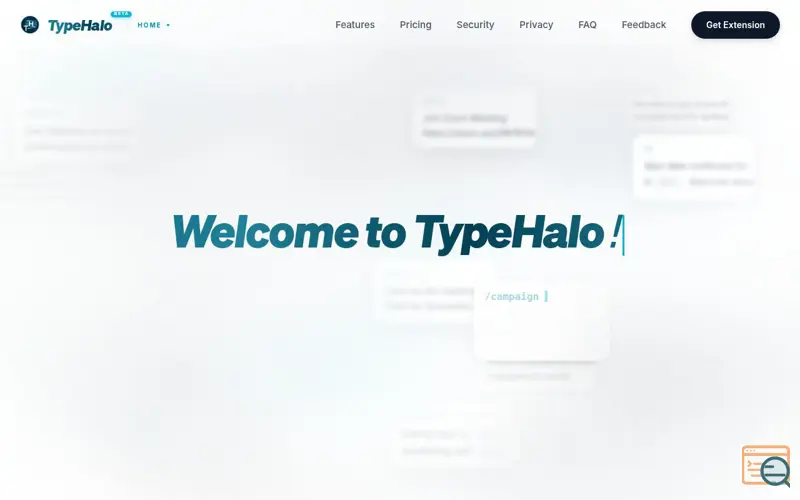 Screenshot of TypeHalo