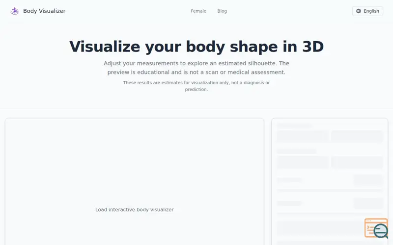 Screenshot of Body Visualizer, a launch using My Launch Stash