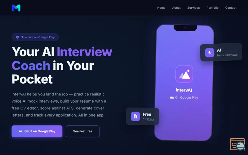 Screenshot of intervAI