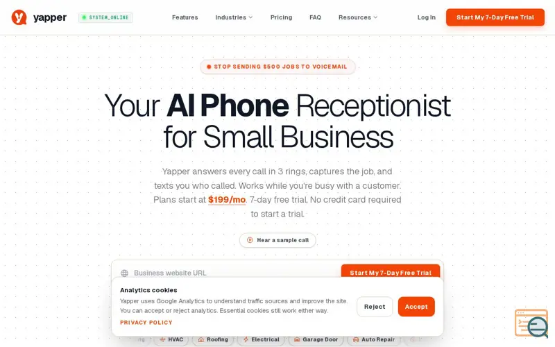 Screenshot of Yapper