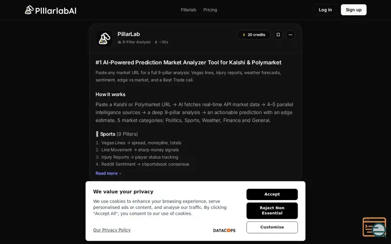 Screenshot of PilllarLabAI