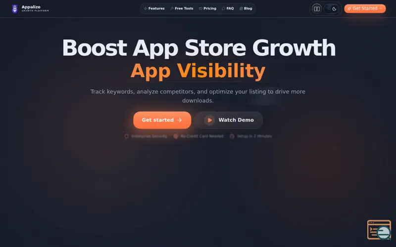 Screenshot of Appalize