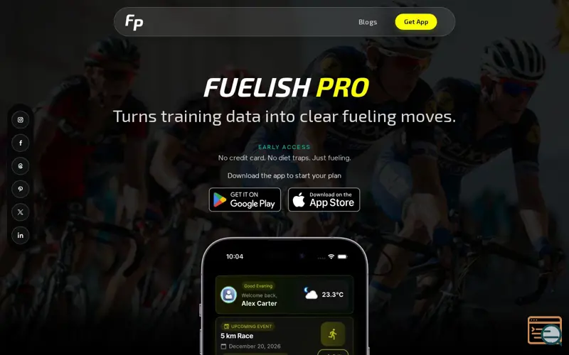 Screenshot of Fuelish Pro AI Fueling App for Athletes