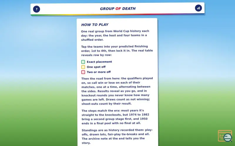 Screenshot of Group of Death