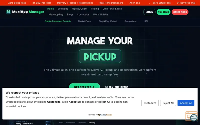 Screenshot of MealApp