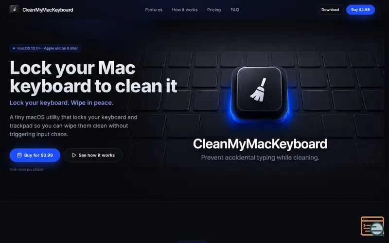 Screenshot of CleanMyMacKeyboard