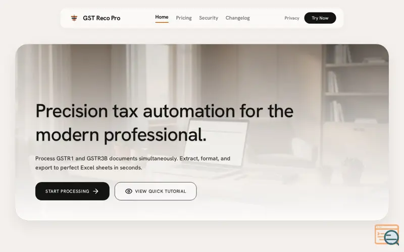 Screenshot of GST Reco Pro