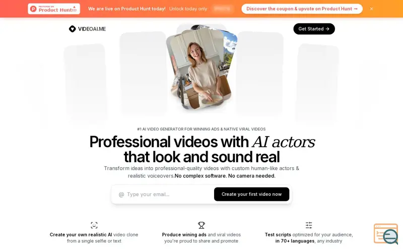 Screenshot of VIDEO AI ME