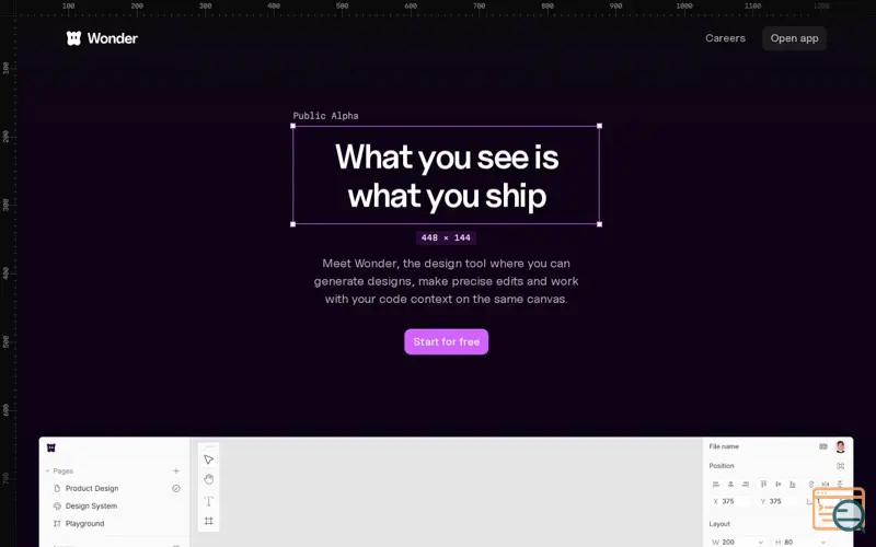 Screenshot of Wonder