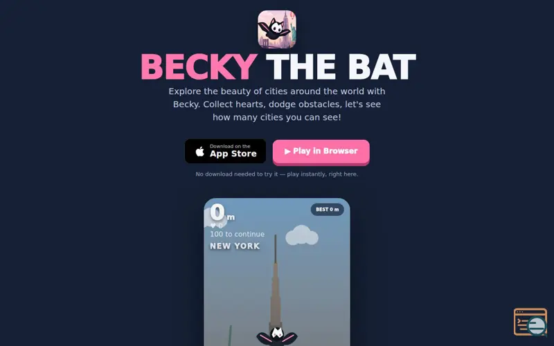 Screenshot of Becky the Bat