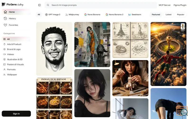 Screenshot of PicGens