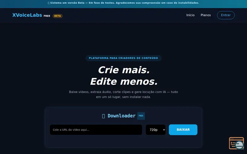 Screenshot of XVoiceLabs