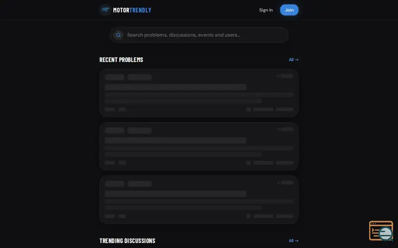 Screenshot of MotorTrendly