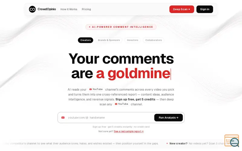 Screenshot of CrowdOpinio