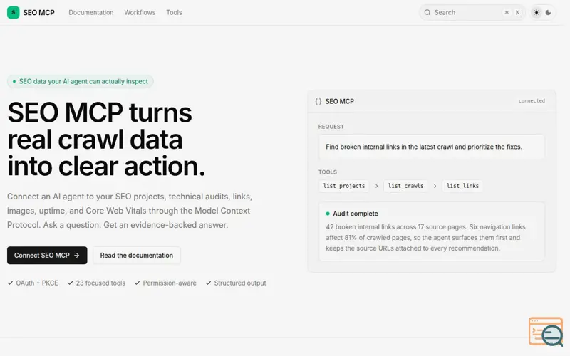 Screenshot of Seomcp