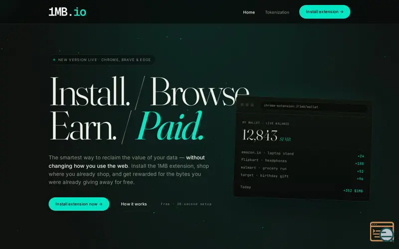 Screenshot of 1MB.IO