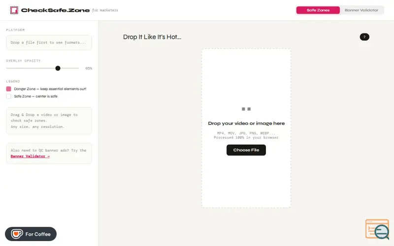 Screenshot of Free Safe Zone Checker & HTML5 Validator