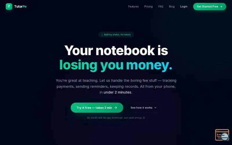 Screenshot of TutorPe
