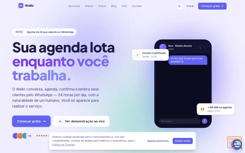Screenshot of Wello