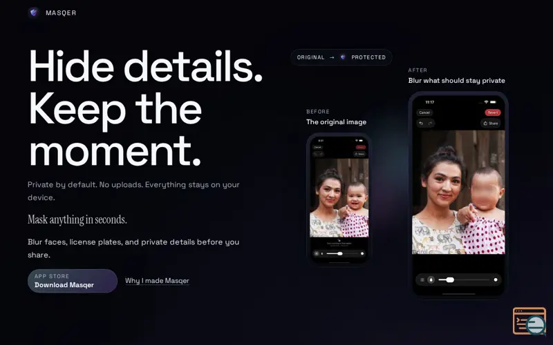 Screenshot of Masqer