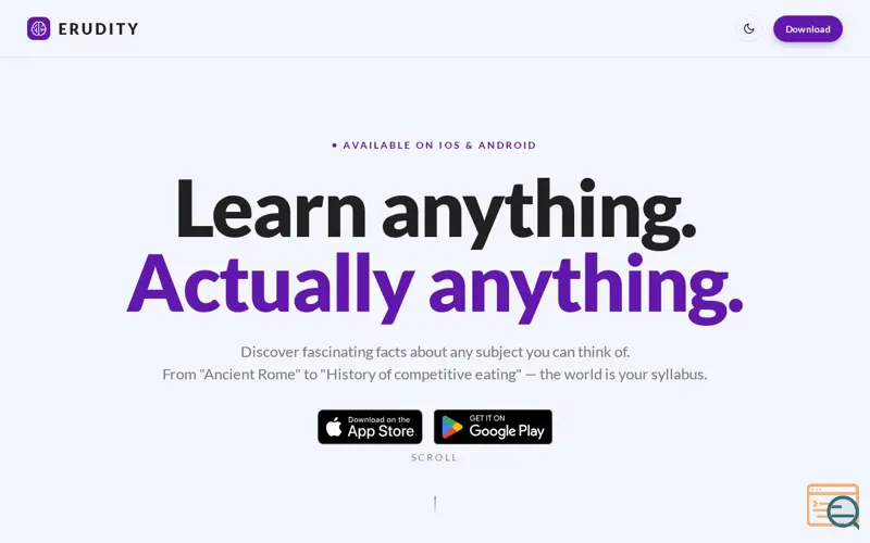 Screenshot of Erudity