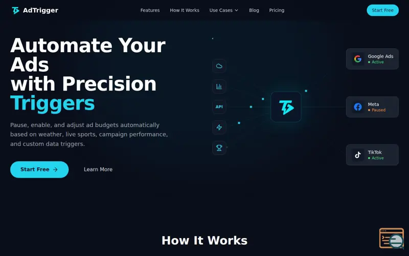 Screenshot of AdTrigger.io