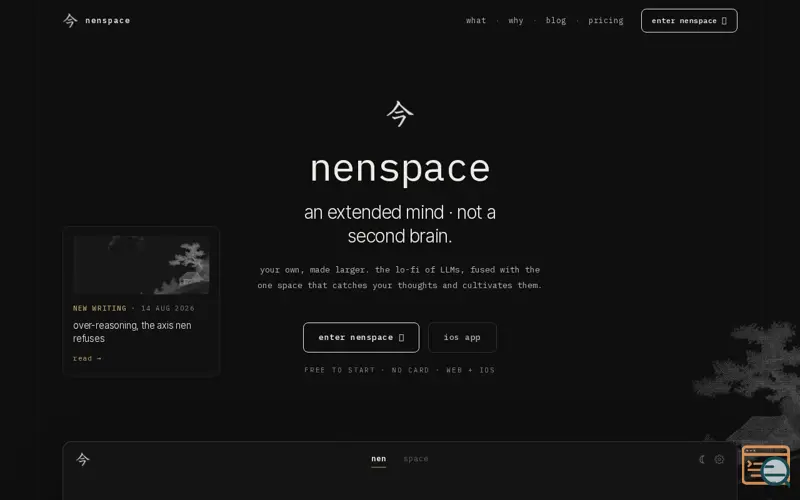 Screenshot of nenspace