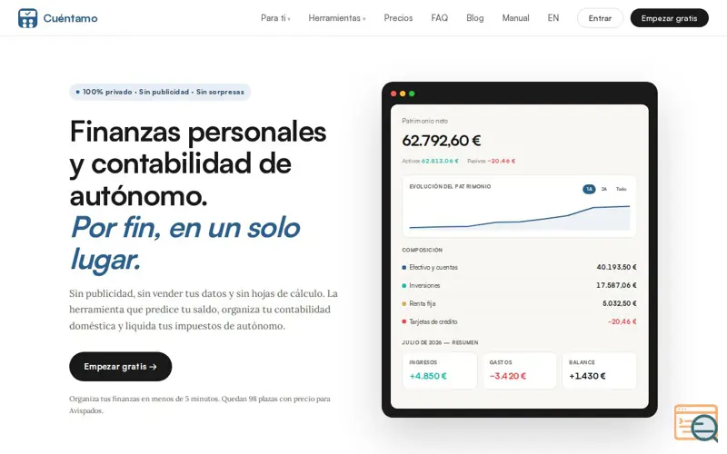 Screenshot of Cuéntamo
