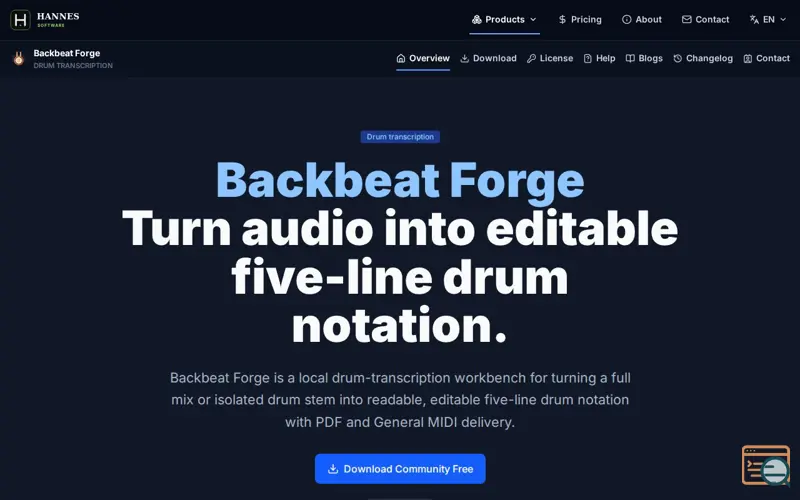 Screenshot of Backbeat Forge