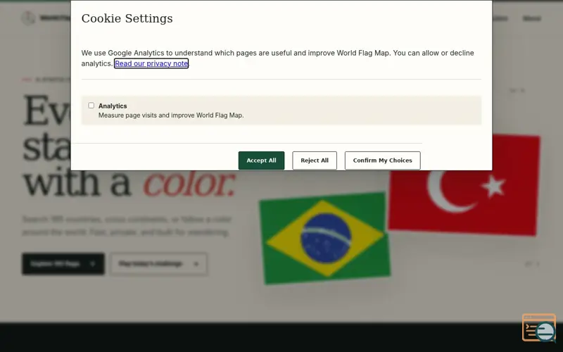 Screenshot of World Flag Map