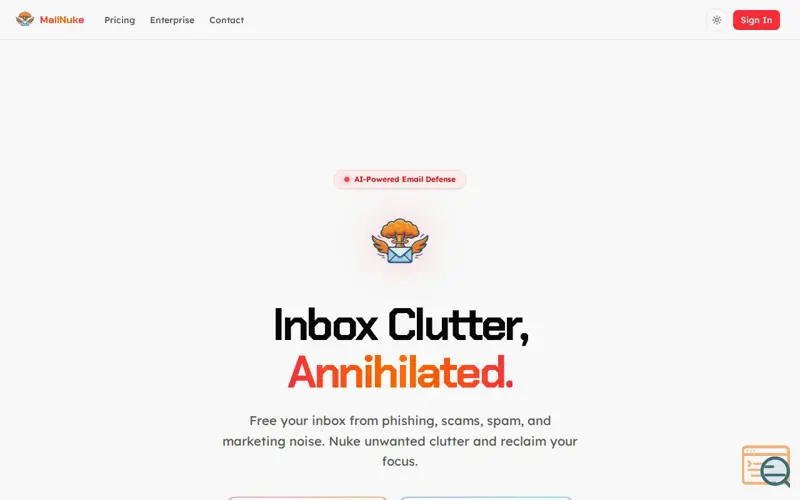 Screenshot of MailNuke