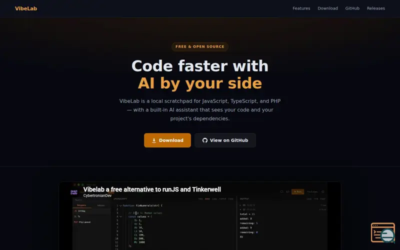 Screenshot of Vibelab