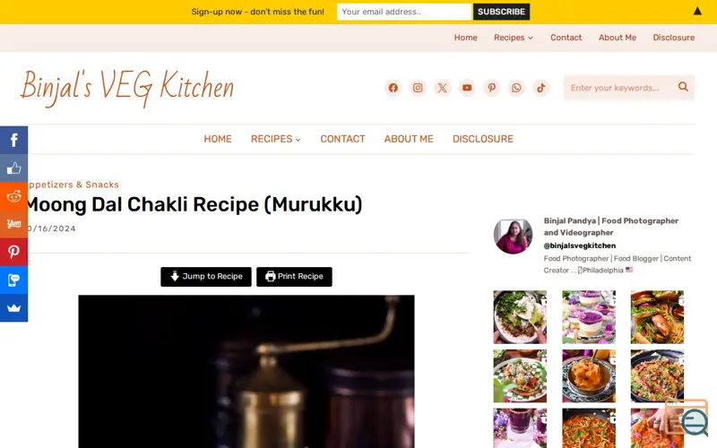 Screenshot of Murukku Recipe