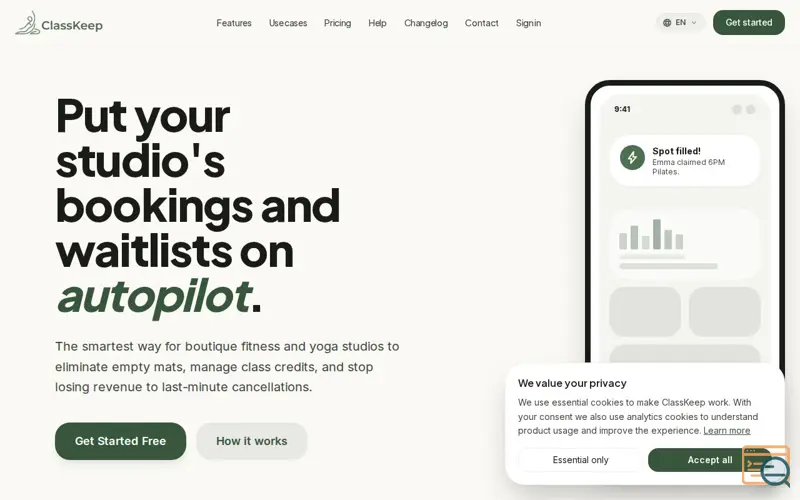 Screenshot of ClassKeep