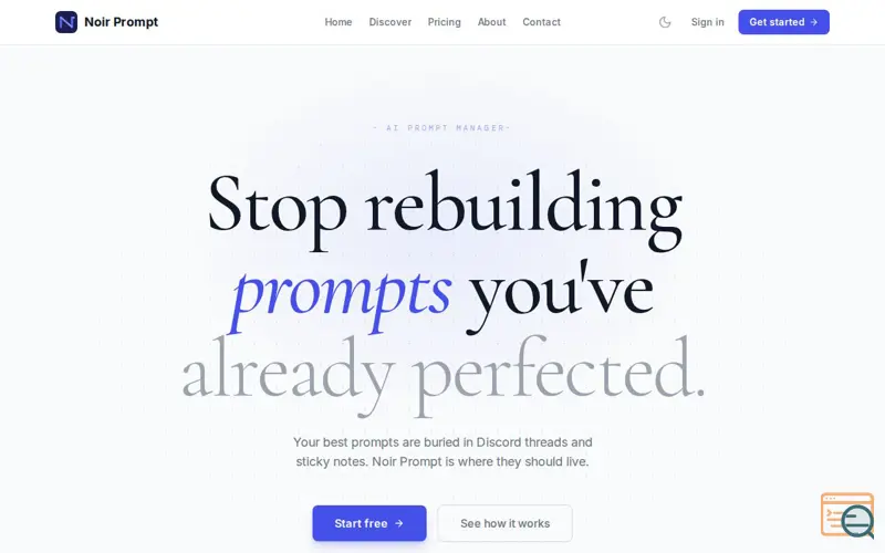 Screenshot of Noir Prompt