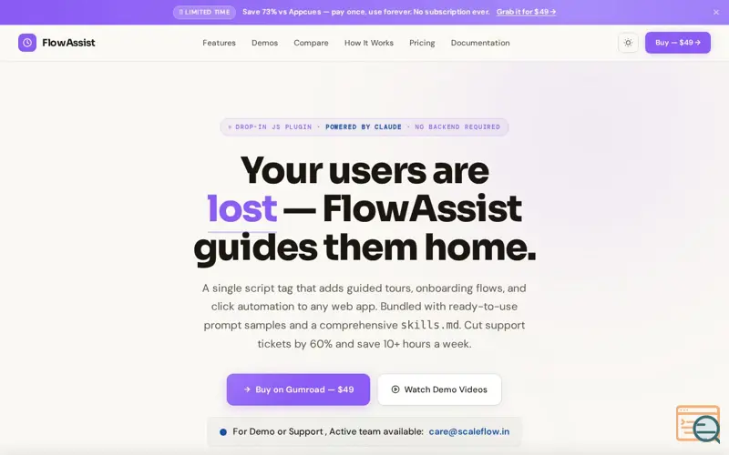 Screenshot of FlowAssist - No more confusing UI's