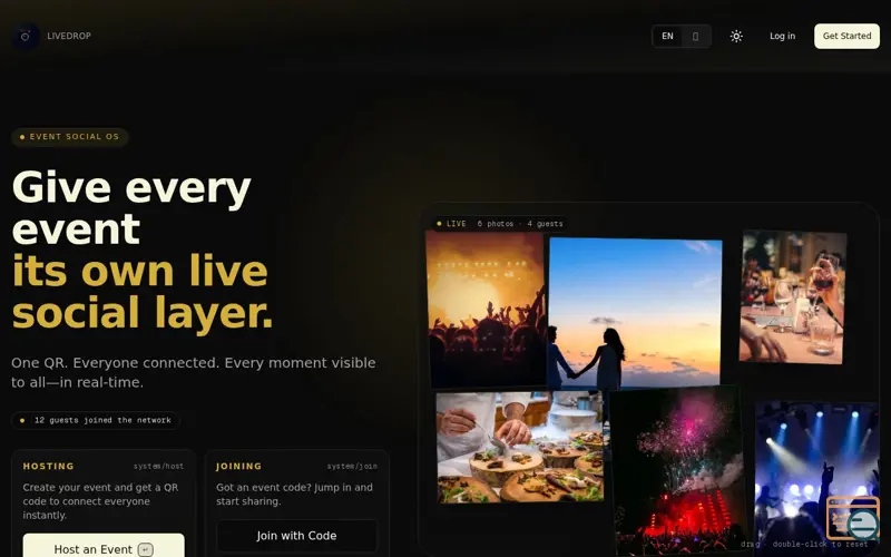 Screenshot of LiveDrop