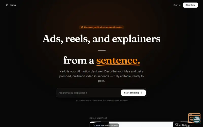 Screenshot of Kario AI