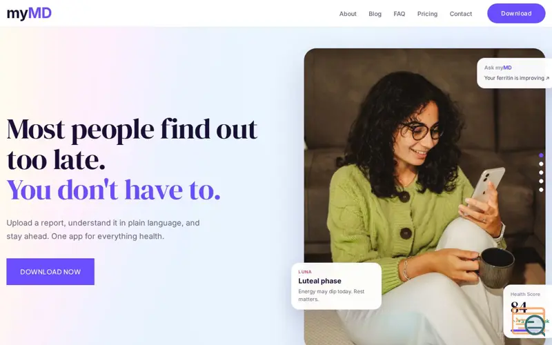 Screenshot of myMD AI