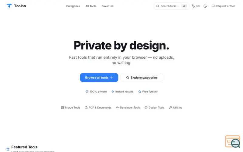 Screenshot of Toolbo